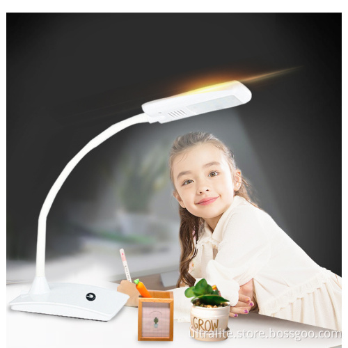 LED plastic touch control eye ptotected side table lamp